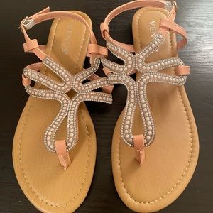 Venus flat ankle strapped sandals size 8